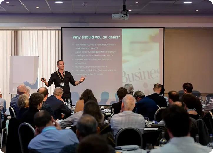 Jeremy teaching M&A strategies