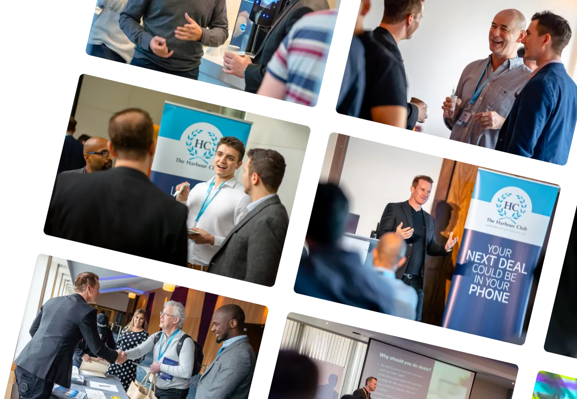 A grid of different images related HC Club