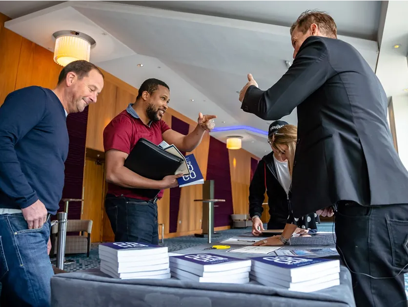 Jeremy having Q&A Sessions and Networking