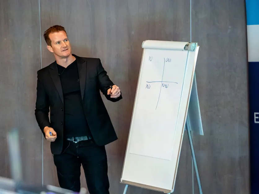 Jeremy giving a session