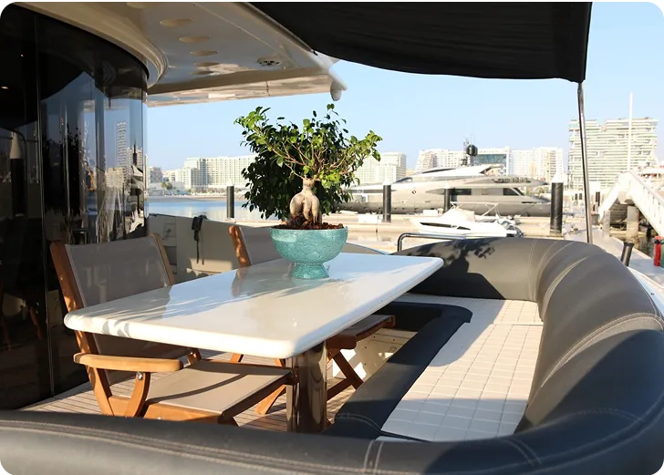 Azimut superyacht open area